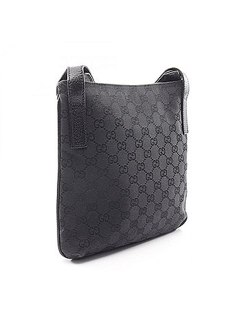 Gucci Gucci GG Canvas Shoulder Bag Handbag Leather Women's Black 122793 (view 2)