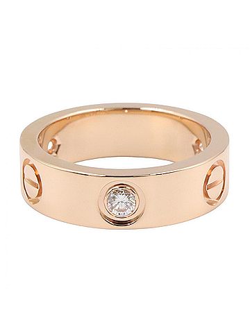 Cartier Cartier Love Ring 3PD - Ring/Finger 18KPG (Pink Gold) Diamond Women's Gold Tone Clear B4032400 (view 2)