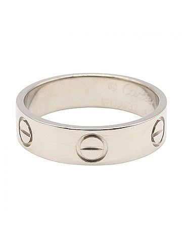 Cartier Cartier Love Ring, 18K White Gold (18KWG), Women's, Silver Tone, B4084700 (view 2)