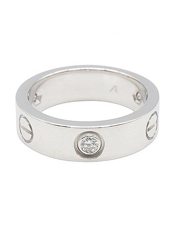 Cartier Cartier Love Ring 3PD - 18K White Gold (18KWG) Diamond for Women Silver/Clear Tone B4032500 (view 2)