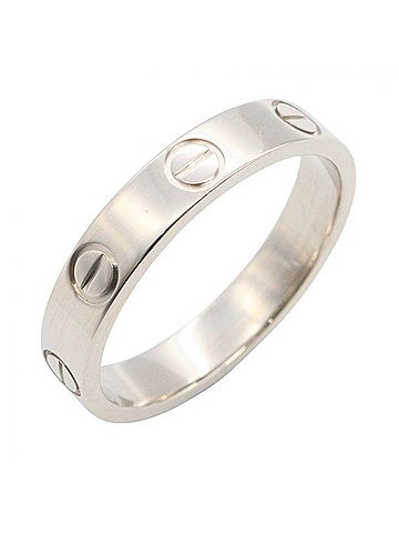 Cartier Cartier Mini Love Ring, 18K White Gold (18KWG), Women's, Silver Tone, B4085100 (view 1)