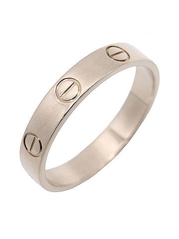 Cartier Cartier Mini Love Ring, 18K White Gold (18KWG), Silver Tone, B4085155 (view 1)