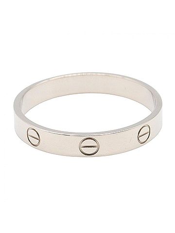 Cartier Cartier Mini Love Ring, 18K White Gold (18KWG), Silver Tone, B4085100 (Men's/Women's) (view 2)