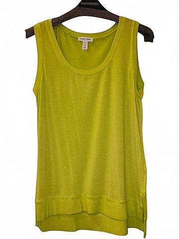 Tribal Women's High Low Tank Top in Limetwist (view 2)