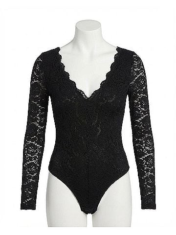 Z Supply Nightfall Lace Bodysuit in Black (view 1)
