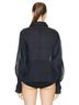 FRAME Solid Blue Keyhole Popover Top in Navy Size S - photo 4