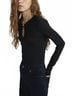 FRAME Solid Black Keyhole Top in Black Size L - photo 4