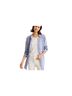 Garnet Hill 100% Linen Stripes Blue White Button-Down Shirt Size M - photo 1