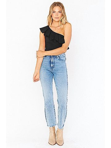 Show Me Your Mumu Ophelia Ruffle Bodysuit in Black (view 2)