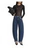 FRAME Solid Black Mesh Polka Dot Top in Black Size M - photo 4