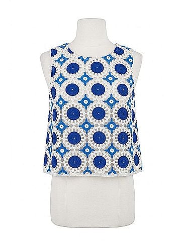 Drew Brayden Top in Blue/White (view 1)