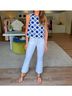 Drew White Brayden Top in Blue/White Size L - photo 3