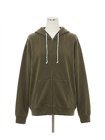Z Supply Academy Zip Up Hoodie in Grape Leaf (view 1)