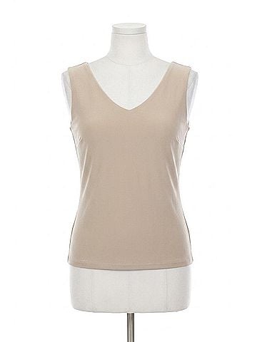 Joseph Ribkoff V-Neck Sleeveless Tank in Dune (view 1)