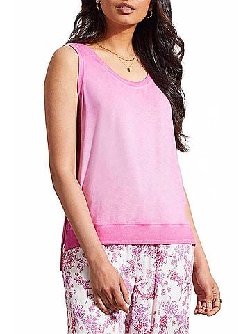 Tribal High-Low Tank in Hi Pink (view 2)