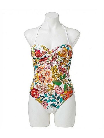 Johnny Was Twist Bra One Piece Swimsuit in Multi (view 1)