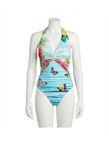 Johnny Was Costa Azul Twist One Piece Swimsuit in Multi (view 1)