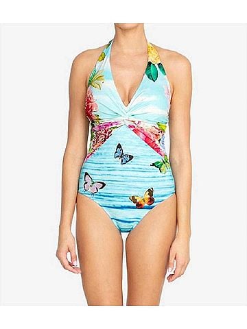 Johnny Was Costa Azul Twist One Piece Swimsuit in Multi (view 2)