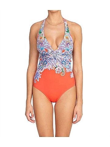 Johnny Was Drew Twist One Piece in Orange Multi (view 2)
