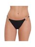 Steve Madden Solid Black Strap Side Double Ring Bikini Bottom in Raven Black Size XL - photo 2
