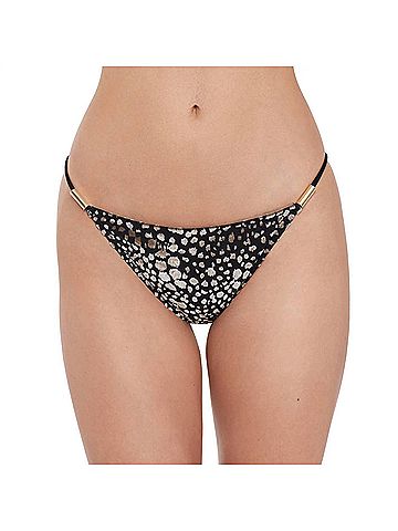 Steve Madden Strap Bikini Gold Beads in Taupe (view 2)