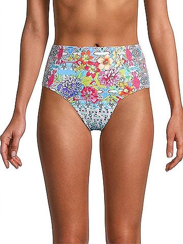 Johnny Was Pearce High Waist Bikini Bottom in Multi (view 2)