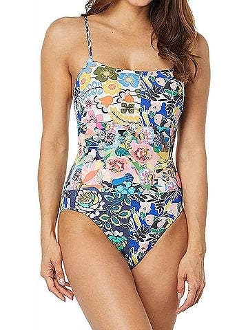 Johnny Was Layla Spaghetti Strap One-Piece in Multicolor (view 2)