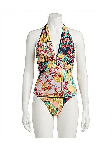 Johnny Was Japer Plunge One Piece Swimsuit in Multi (view 1)