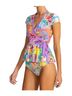 Johnny Was Graphic Pink Hipster Bikini Bottom in Zeru Size XL - photo 3