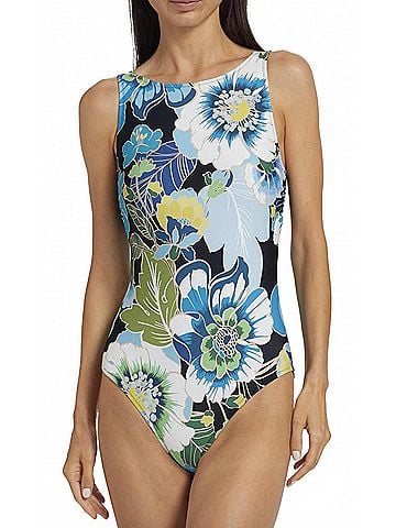 Johnny Was Tie Back One Piece Swimsuit in Jenn Print (view 2)