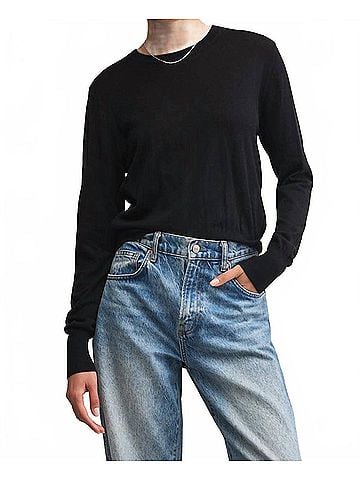 Z Supply The Perfect Layer Sweater in Black (view 2)
