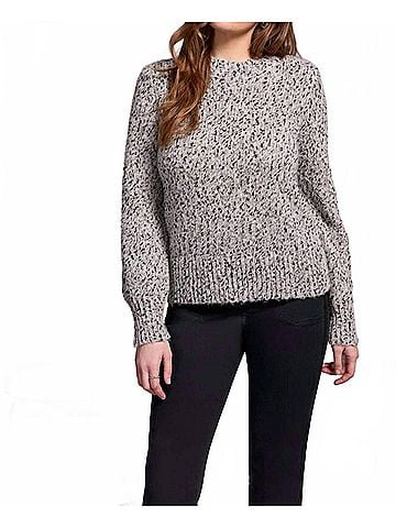 Tribal Novelty Mix Long-Sleeve Mock Neck Sweater in Onyx (view 2)