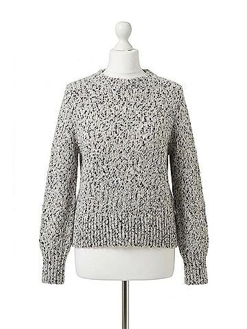 Tribal Novelty Mix Long-Sleeve Mock Neck Sweater in Onyx (view 1)