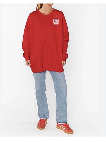 Show Me Your Mumu Stanley Heart Sweatshirt in Red (view 2)