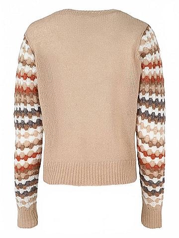 Autumn Cashmere Trench Crew Neck Sweater in Multi Color (view 2)