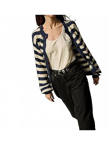 NATION LTD Tessa Cardigan in Marine Stripe (view 2)