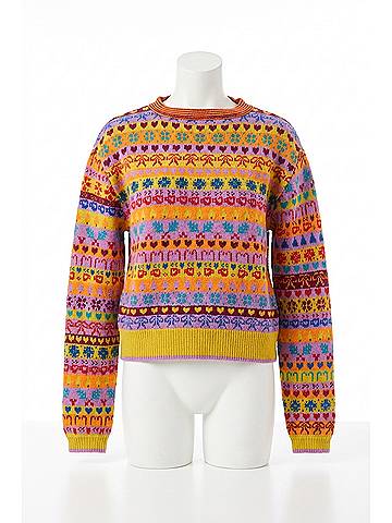Free People Favorite Things Long Sleeve Sweater in Bright Confetti Combo (view 1)