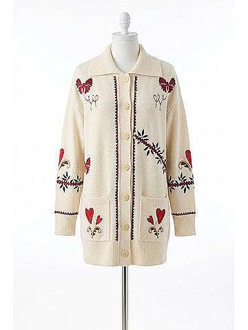 Johnny Was Raelynn Cozy Cardigan in Cream (view 1)