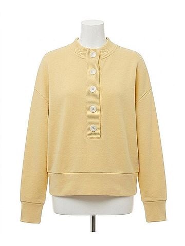 Varley Reena Button Front Sweater in Sahara Sun (view 1)