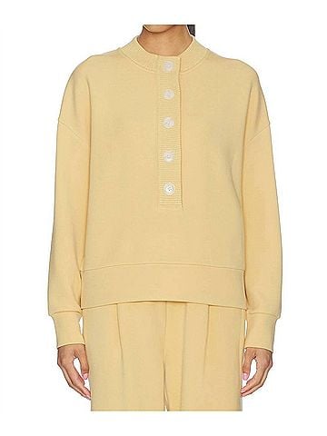 Varley Reena Button Front Sweater in Sahara Sun (view 2)