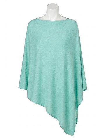 Coco + Carmen Lightweight Versatile Poncho in Aqua (view 1)