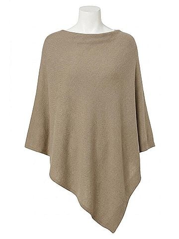 Coco + Carmen Lightweight Versatile Poncho in Stone (view 1)