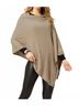 Coco + Carmen Solid Brown Lightweight Versatile Poncho in Stone One size - photo 2