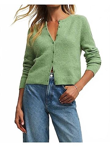 Z Supply Medina Cardigan in Appletini (view 2)