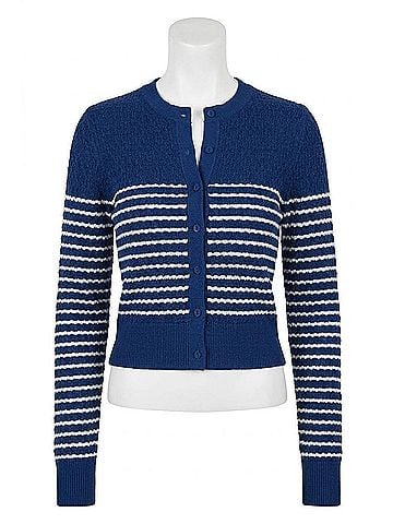 Joe's Jeans Pointelle Dani Cardigan in Royal Blue/Milk (view 1)
