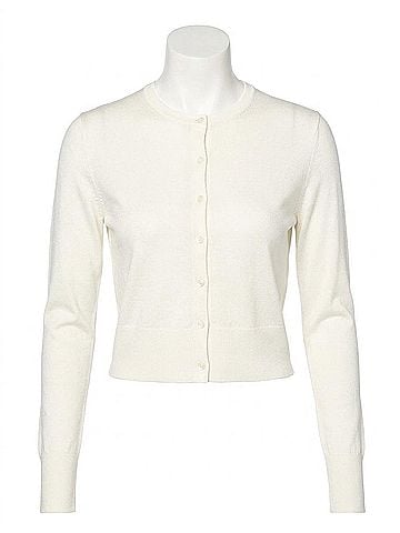 Kinross Dress Cardigan in White (view 1)
