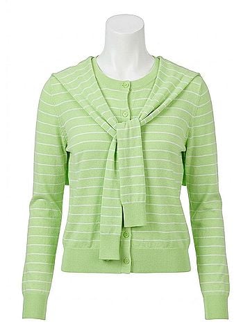 Elliott Lauren Faux Over The Shoulder Tie Cardigan in Kiwi (view 1)