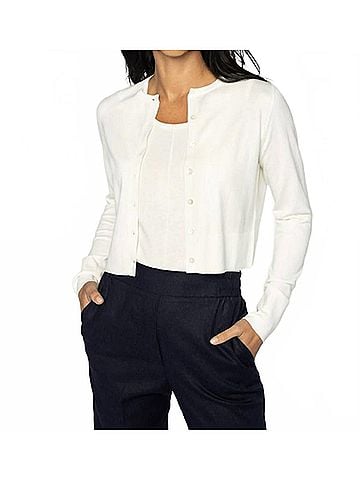 Kinross Dress Cardigan in White (view 2)