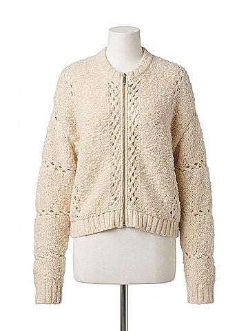 Z Supply Sundance Zip-Up Sweater Jacket in Crystal (view 1)