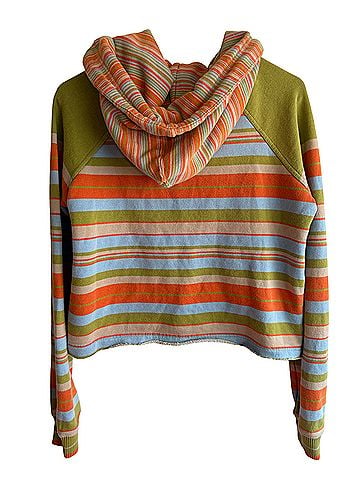 Free People We the Free Bailey Striped Cropped Cardigan Jacket (view 2)